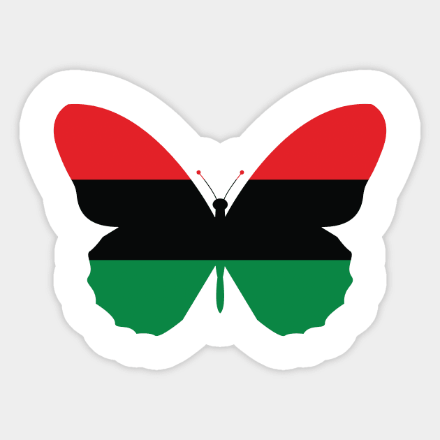 Black Liberation Butterfly Sticker by Wickedcartoons